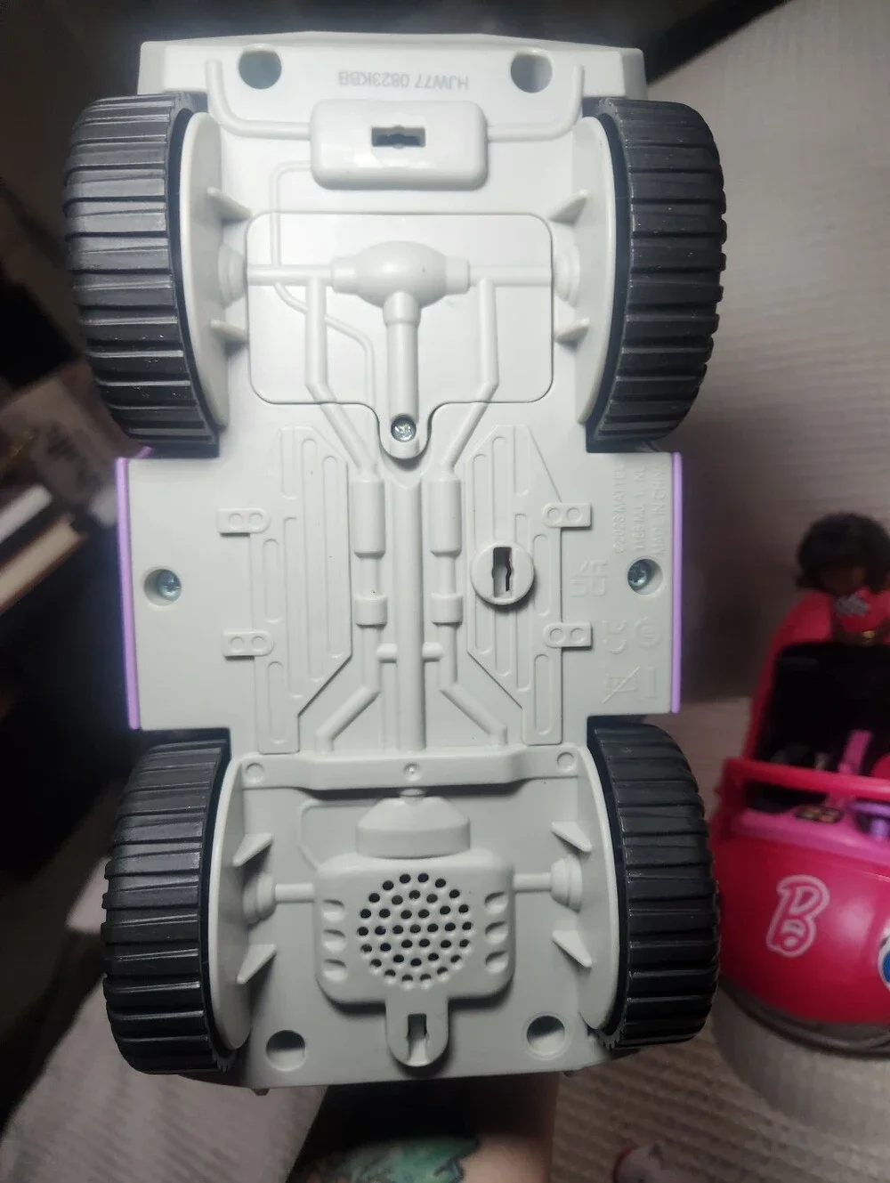 Little People Barbie Pink Convertible Car and Purple Jeep W/ 2 Barbie Figures